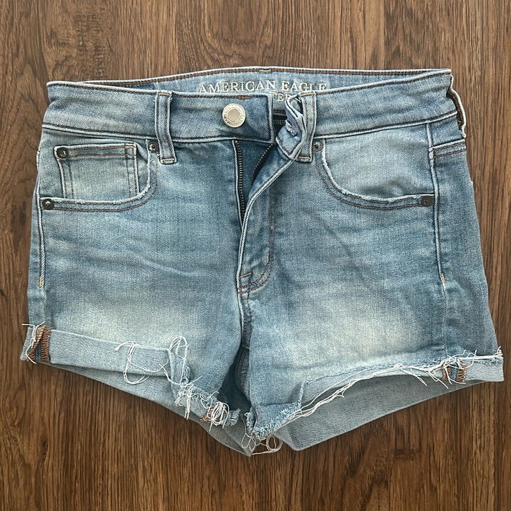 Hi-rise shortie American Eagle Outfitters super super stretch denim shorts